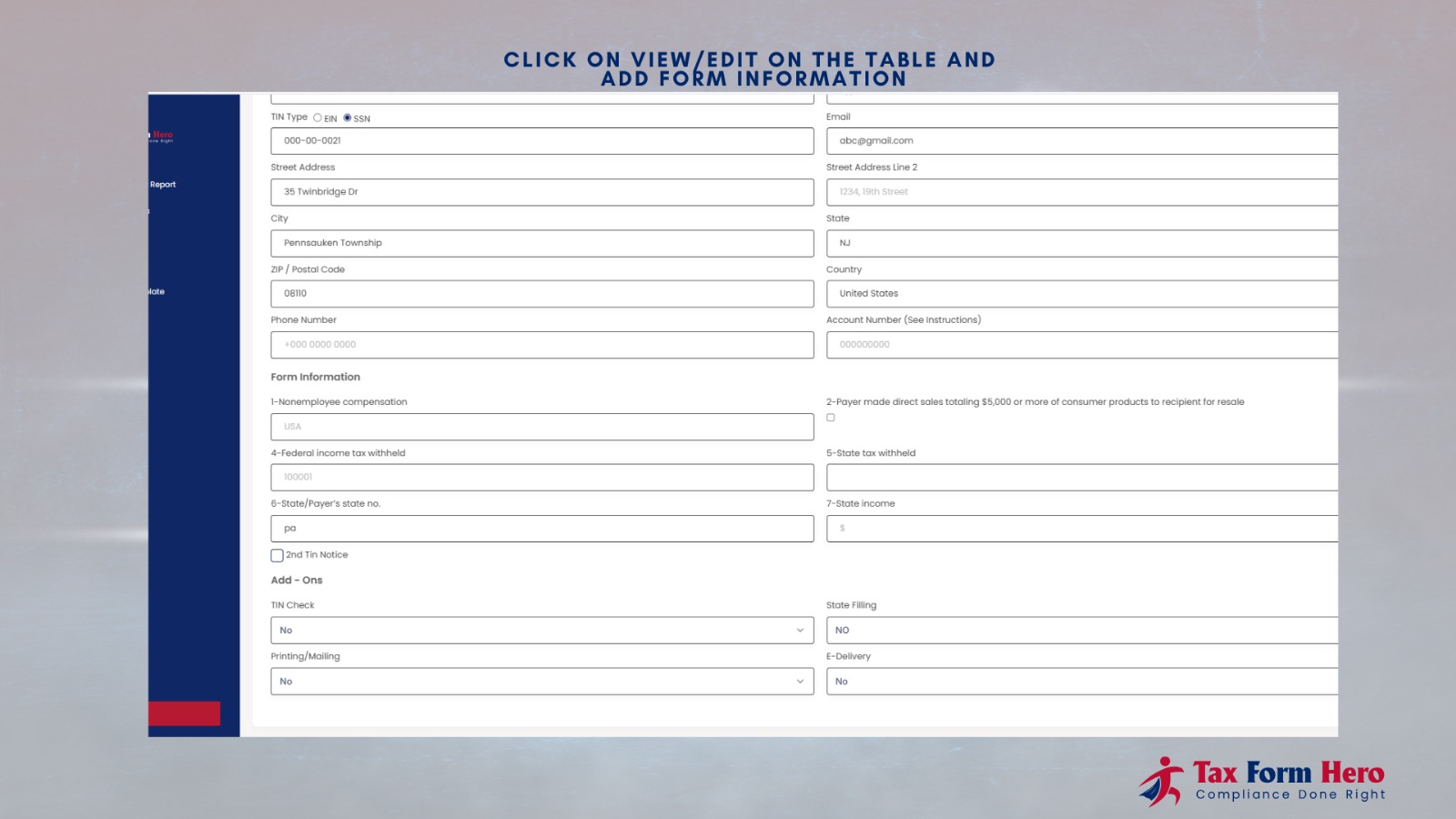 Tax Form Hero bulk import and filing management