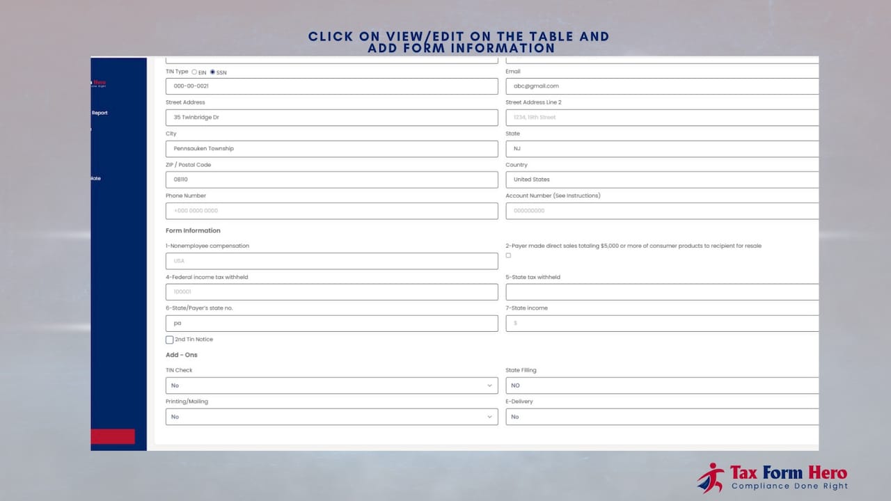 Tax Form Hero bulk import and filing management